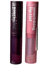 Bath & Body Works Set of 2 Nourishing Lip Tint-Midnight Plum  & Perfectly Pink