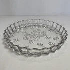 Anchor Hocking Savannah 10" Quiche Pan Dish Glass Tart Pie Plate Oven Proof VTG