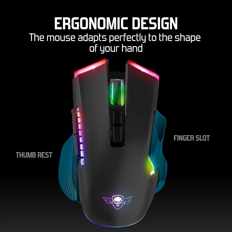 SPIRIT OF GAMER - Wireless Gaming Mouse Rechargeable Elite M70 - 8 Programmable  - Image 2 of 4