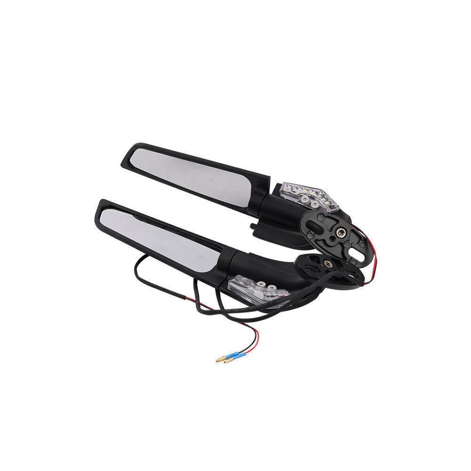 Espejo retrovisor de viento de ala ajustable con señal LED para Suzuki GSXR 1000 GSX1300R Foto 4 de 4