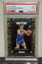 Brandin Podziemski 2023 Prizm #147 King Snake Gold Snakeskin SSP Rookie RC PSA 9