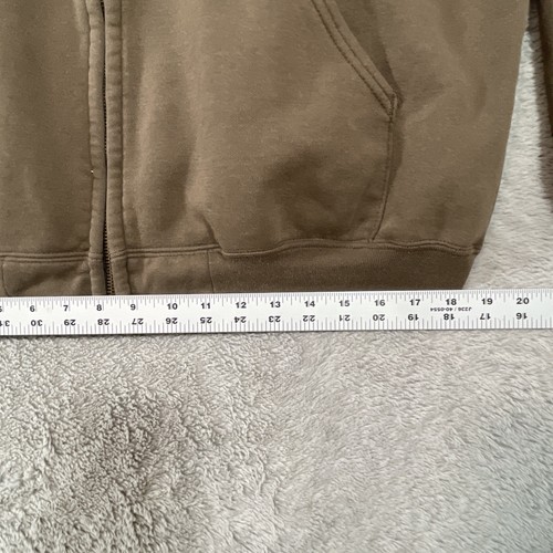 Carhartt Vintage 90s Sweatshirt Hoodie Full Zip Brown Workwear Chore Barn READ - Picture 7 of 9