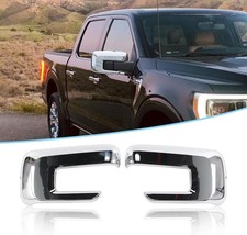 Chrome Mirror Covers Fit for Ford F150 2021-2025 Side Mirror Caps With Turn S...