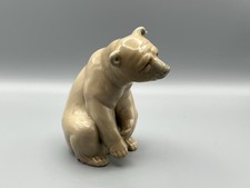 LLADRO Figurine SEATED BEAR Cub Polar Brown Grizzly Glazed Porcelain A-30 DAISA
