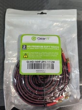 2 Pks 14 AWG Speaker Cable w/ Banana Plugs Wire for Bi-Wire Bi-Amp HiFi 2M 66