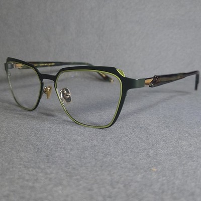 COCO AND BREEZY CB Elevated 104 Geometric Eyeglass Frames Dark Green 53-16-150