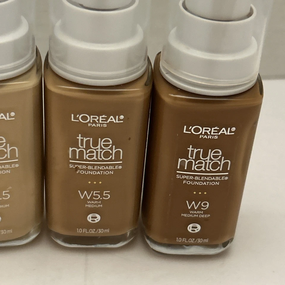 Lot of 4 L'Oreal True Match Various Shades Of Super-Blendable Foundation 1 Oz - Image 3 of 4