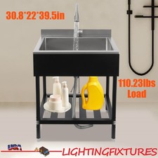 Stainless Steel Utility Sink Commercial Restaurant Laundry Sink Kitchen Sink