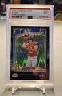 Bo Nix #209 2024 Panini Donruss Optic Purple Shock Rated Rookie Card RC PSA 9