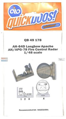 QBT49178 1:48 Quickboost AH-64D Apache AN/APG-78 Fire Control Radar (HAS kit)