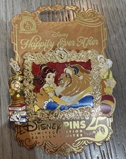LE 2400 Beauty & the Beast Pin Belle Happily Ever After Slider Disney 2025 4/12