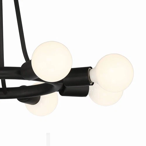 Crystorama Dakota 15" Wide Black Ceiling Light - Picture 5 of 6