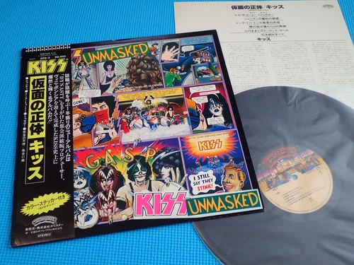 KISS LP Unmasked 1st Pressing Polystar w/Sticker 1980 Japan 25S-3 OBI