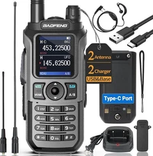 Digital Handheld Radio Scanner Fire Police VHF FM EMS Ham 2 Way Transceiver Dual