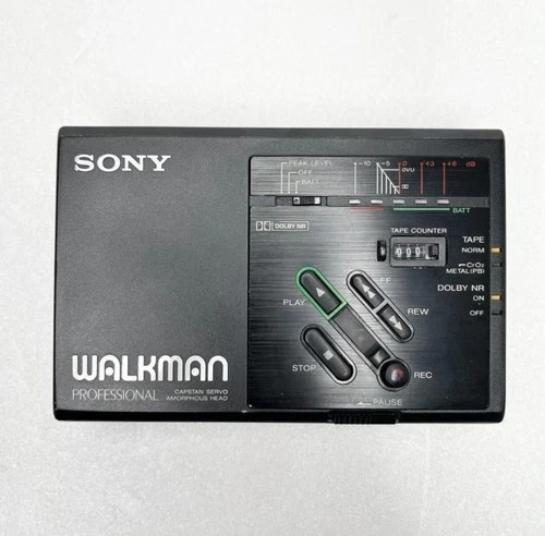 Sony Walkman Professional Stereo Portable Cassette Player, Dolby NR, Black