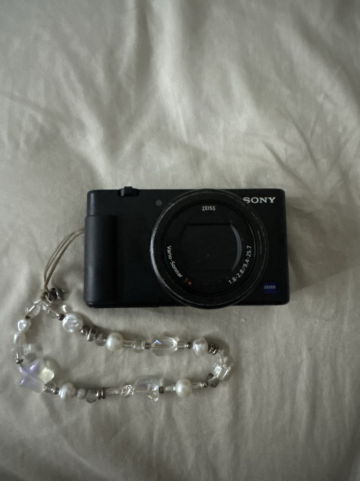 Sony ZV-1 Digital Video Vlogging Camera Black with Flash Attachment Used