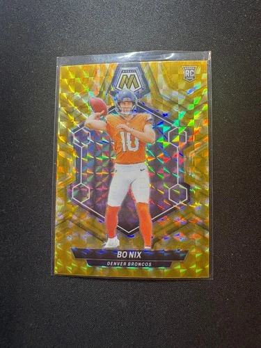 2024 Panini Mosaic - Rookies Bo Nix #312 Reactive Yellow Mosaic Prizm (RC)