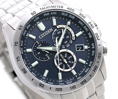 Citizen Sapphire Chronograph Alarm CB5870-91L Blue Dial Men´s Watch