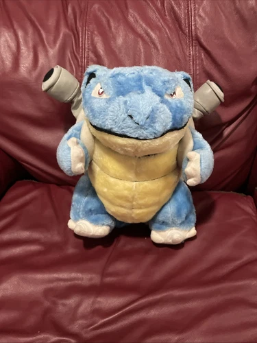 Vintage Blastoise Plush Large 1999 Stuffed Pokemon Blue Nintendo