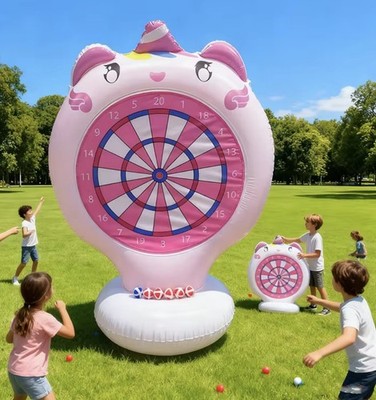 Aufblasbare Dartscheibe Wasserspiel Schwimmbad Float Out Door Cool Sommer Pink
