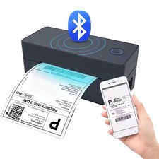 Wireless Bluetooth Label Printer 4x6 Thermal Shipping Printer Black