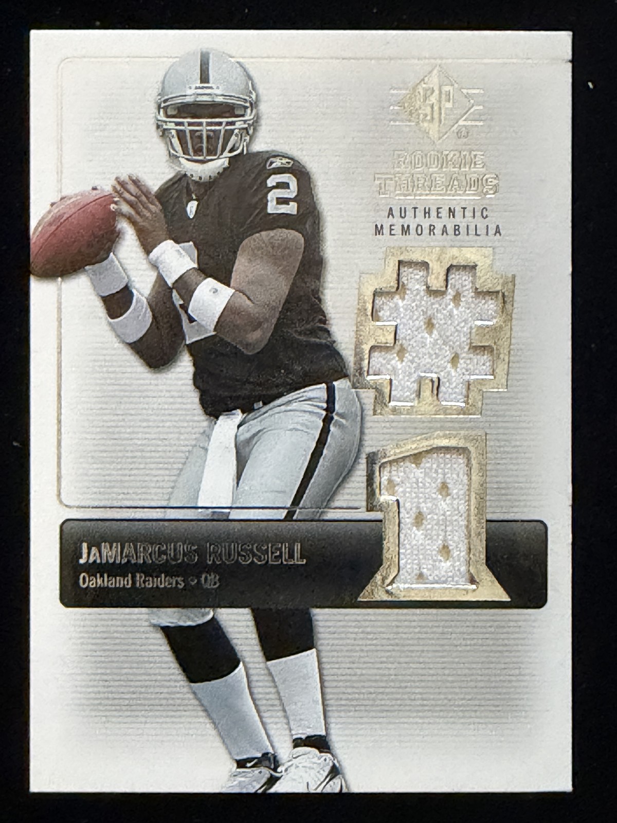 JaMarcus Russell SP Rookie Threads Rookie Threads #RTJR Silver