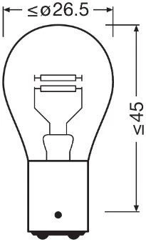 ams-OSRAM 7528 Glühlampe, Blinkleuchte vorne hinten unten für SUZUKI TALBOT - Bild 2 von 2
