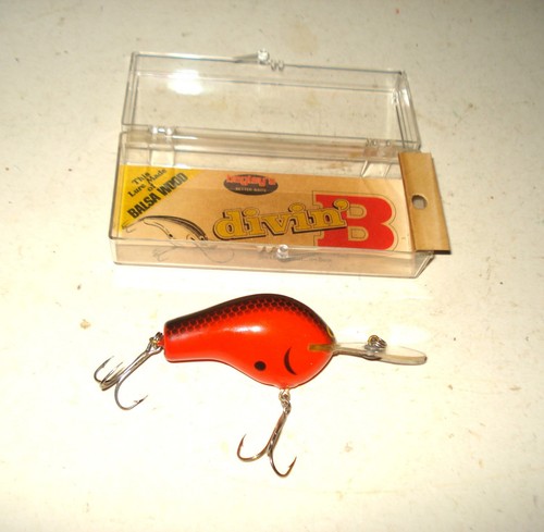 Leurre De Pêche Vintage Bagley Diving B's DB3 – Balsa – USA – Boîte D'origine
