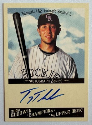 Troy Tulowitzki 2009 Upper Deck Goodwin Champions Auto #A-TT Rockies