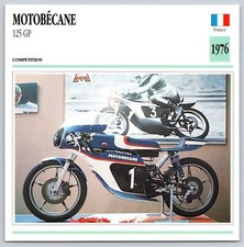 Motobecane 125 GP 1976 France Edito Service Atlas Motorcycle Card