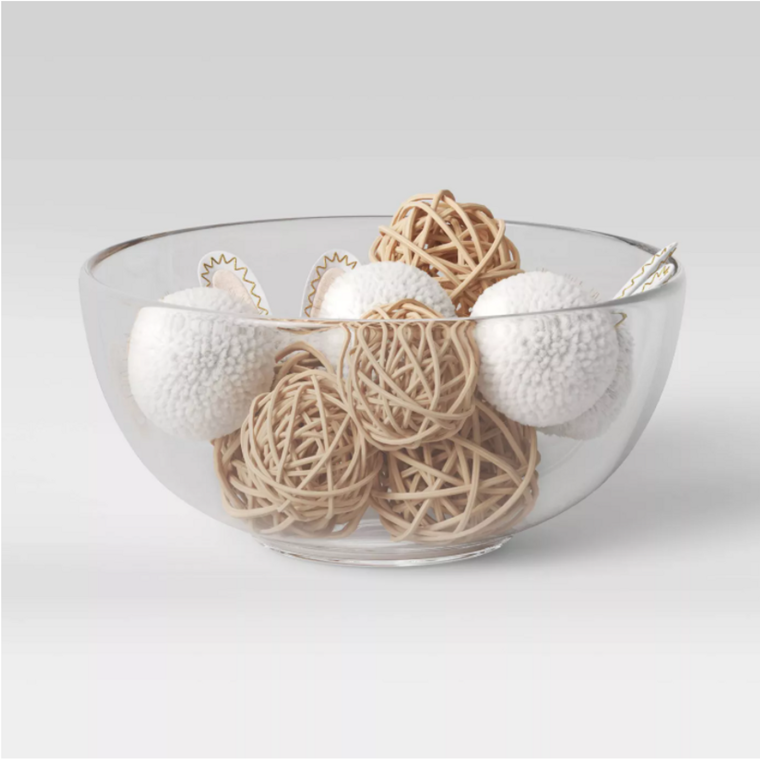 Opalhouse 12ct Woven Ball & Bunny Pom Vase Filler Easter Spring Basket