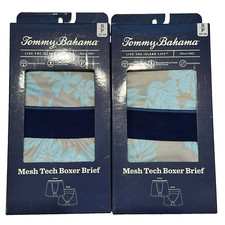 2 X Tommy Bahama Tropical Print Mesh Tech Underwear Boxer Briefs Size S 60