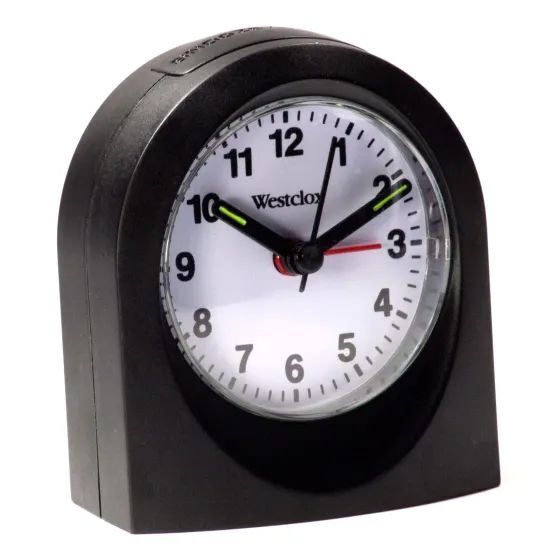 Westclox - Analog QA Black Travel Alarm Clock- Model 47312