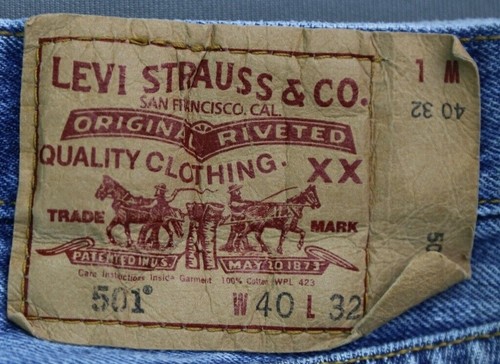 Pantalones de mezclilla Levi's Button Fly 501 2009 para hombre pierna recta talla 40x32 (medida 38x28) - Imagen 12 de 12