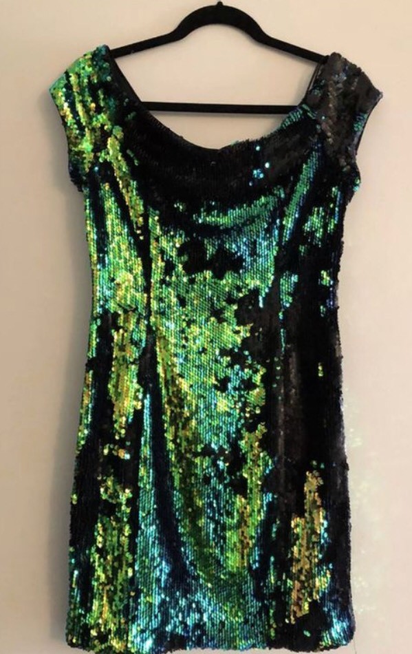 guess green sequin dress Baltic Born Womens Alessia Sequin Gown | Green main image 1