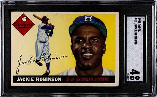 SGC 4 - 1955 Topps #50 Jackie Robinson (Full Diamond) Brooklyn Dodgers HOF