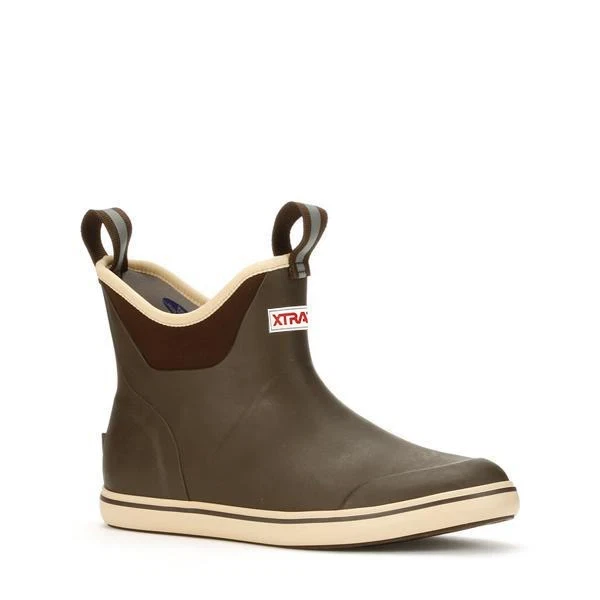 XTRATUF Men's Waterproof Ankle Chocolate and Tan Deck Boot 22734