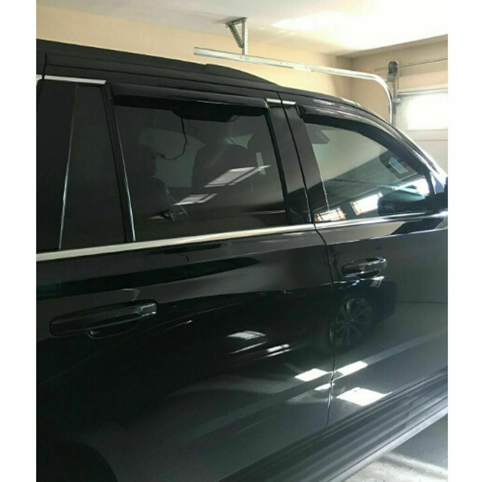 Para Chevy Tahoe GMC Yukon 2015-2021 Visera de ventana Protectores para sol/lluvia Deflector de humo Foto 2 de 4