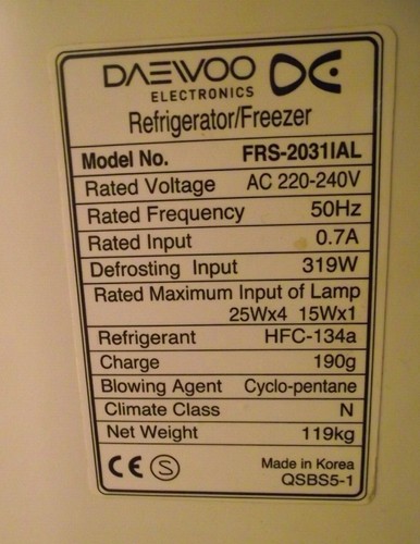 Daewoo frs 2031ial