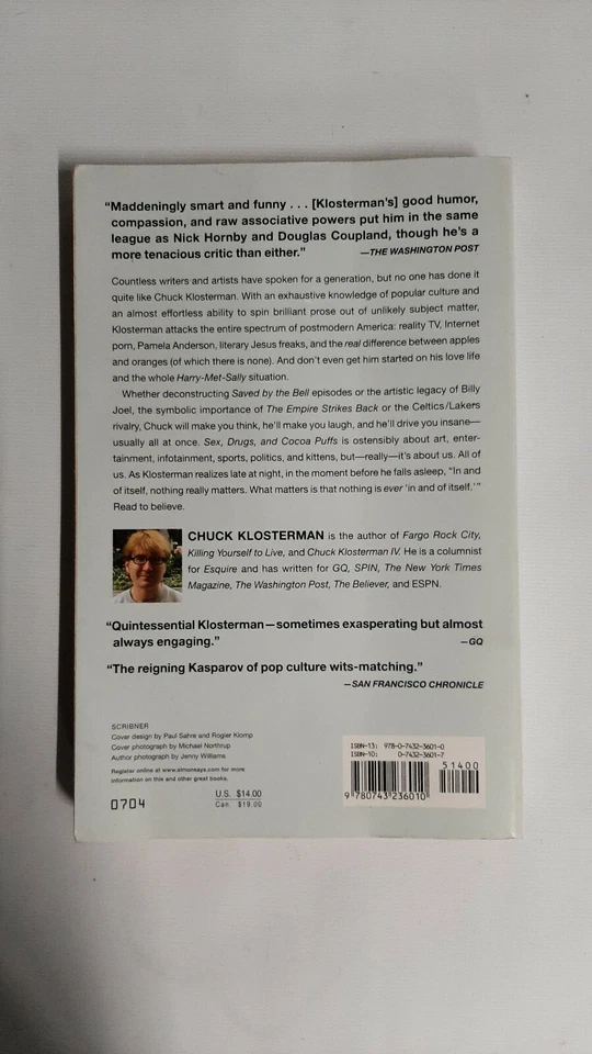 Libro de drogas sexuales y bocanadas de cacao de Chuck Klosterman Foto 4 de 4