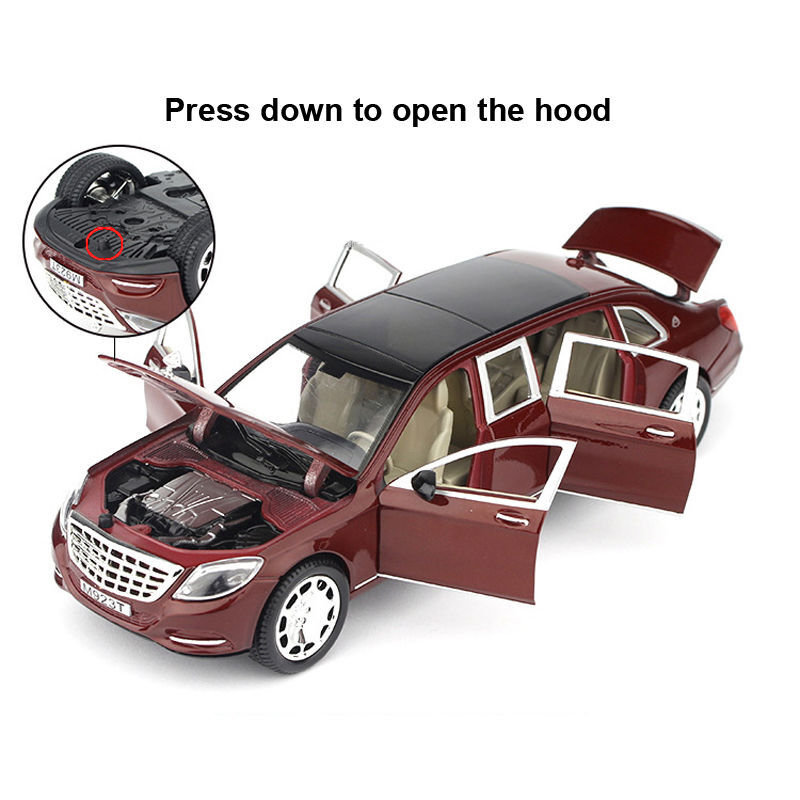 Schaal afgewerkte modelauto 1/24 For Maybach S600 S680 Luxe Sedan