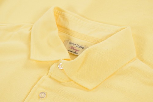 Gran Sasso, Gran Sasso Vintage NWT Polo Shirt Short Sleeve Sz 50 M In Solid Light Yellow