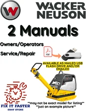 WACKER NEUSON DPU3070 REVERSIBLE VIBRATORY PLATE OPERATOR SERVICE MANUAL PDF USB