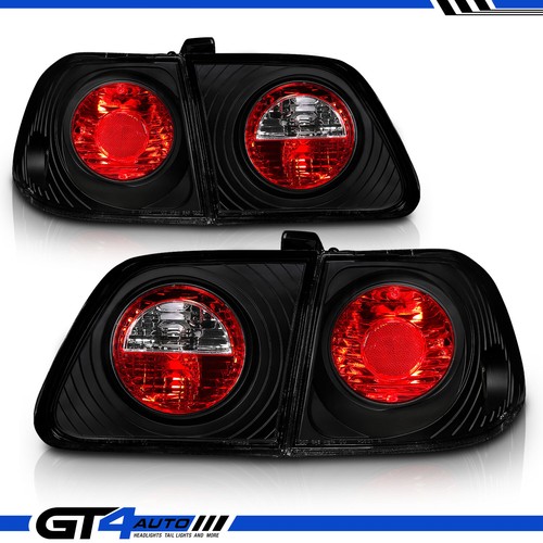 9900 Honda Civic EK DX/EX/GX/LX Sedan 4Dr JDM Black Tail Lights Lamps