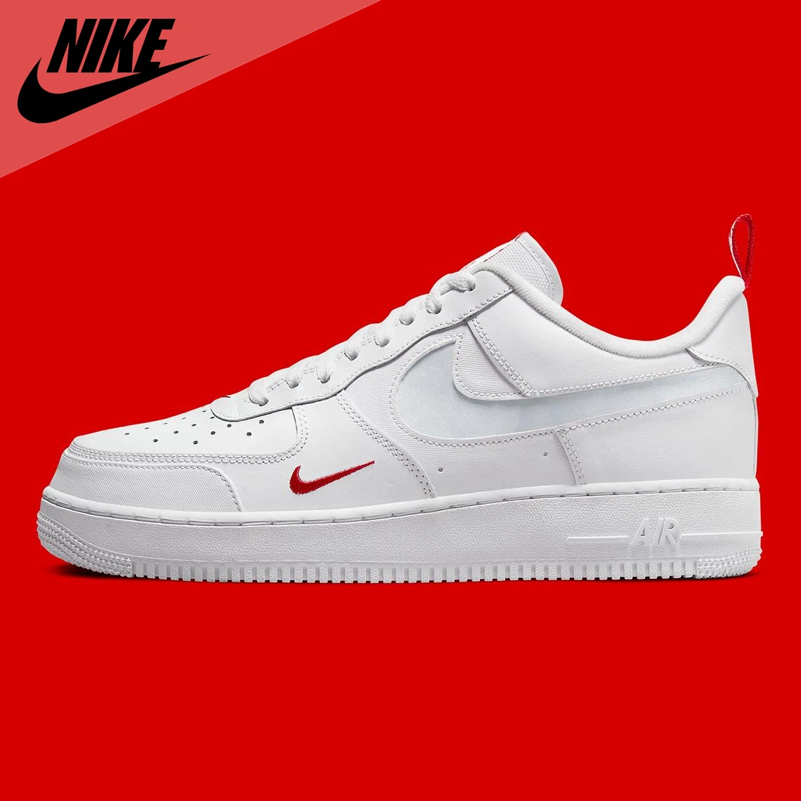 Adviento Colonos Descompostura Nike Air Force 1 Low Reflective Swoosh White/Red - Men&#039;s Sizes  (DO6709-100) | eBay