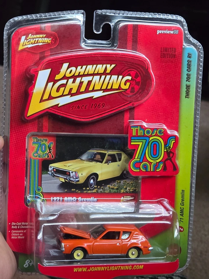 Johnny White Lightning Those 70's Cars 1971 AMC GREMLIN 1/25 - Image 2 of 4