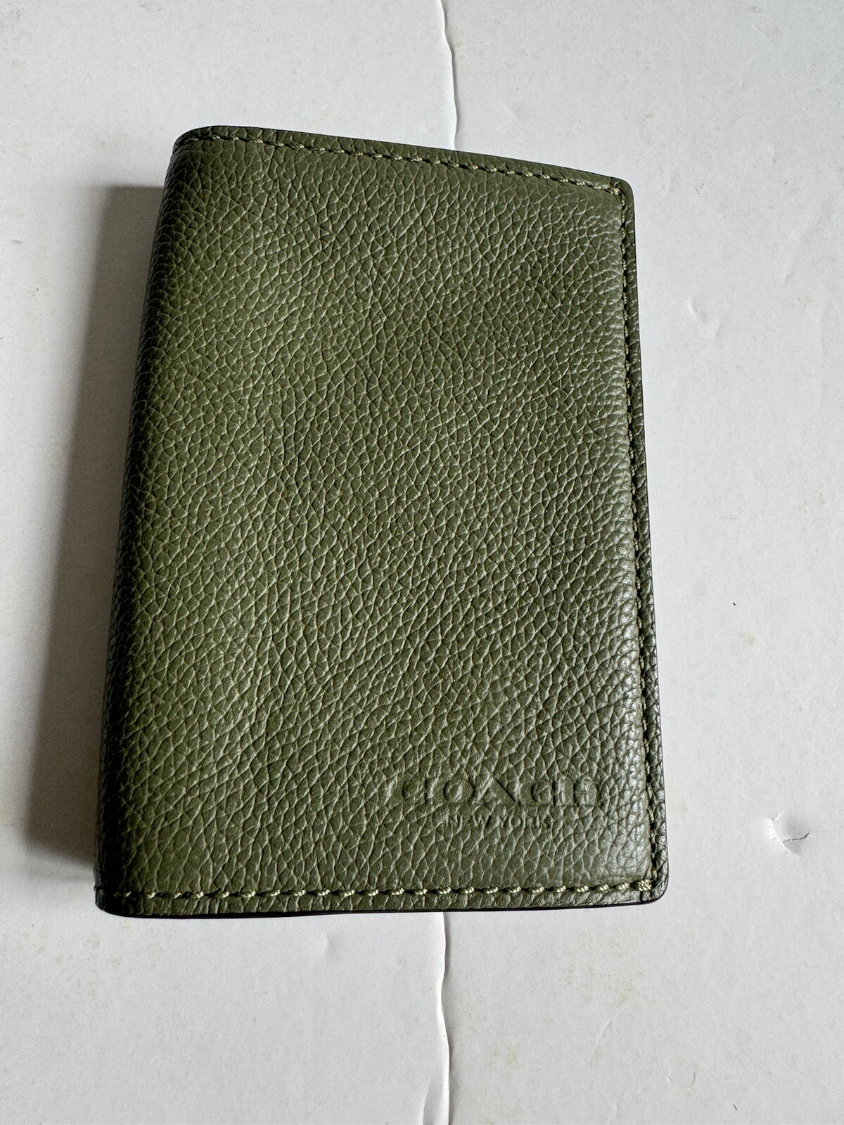 NEW WITHOUT TAG Coach Men's Card Case Wallet Folding in Calf Leather