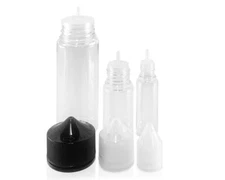 ULTRA Empty Ink Bottles 5-pack Clear Plastic Twist Top Cap Tattoo Supply