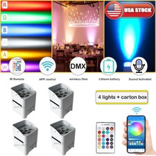 LED Wedding Battery PAR Uplight smart dj s6 6 18w RGBWA UV 6in1 uplighting