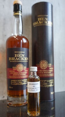Ben Bracken 30 Jahre Speyside Single Malt Whisky Sample 40 ml Probe Dram 4 cl